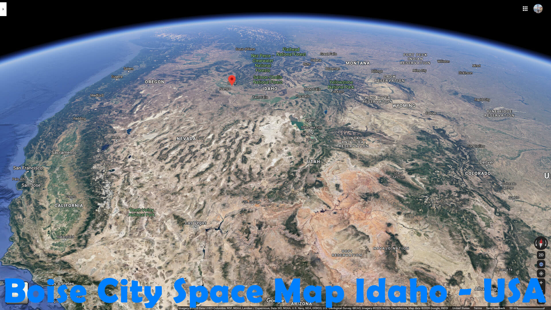 Boise Ville Espace Carte Idaho   EUA